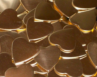 NuGold Heart Stamping Blanks, stamping blanks, metal blanks, heart blanks, Bopper, engraving blanks, etching blanks