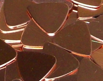 Copper Guitar Pick Stamping Blanks - 1" x 1 1/8" or 3/4" x 7/8"  Qty 5 - various gauges available (14, 16, 18 and 20 gauge), USA Made!
