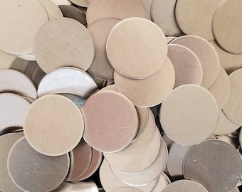 Aluminum Discs - 22 Gauge, stamping blanks, stamping discs, metal blanks, stamping rounds, hypo-allergenic, food safe, Bopper