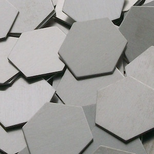 Aluminium Sechsecke - 18 Gauge, Stanzrohlinge, Metallrohlinge, Handstanzen Rohlinge, lebensmittelechte Rohlinge, hypoallergene Rohlinge