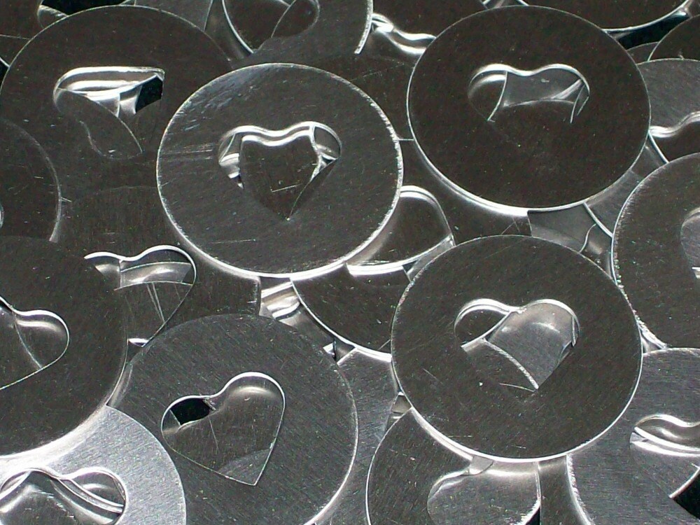 Aluminum Heart Discs Stamping blanks metal stamping heart Etsy