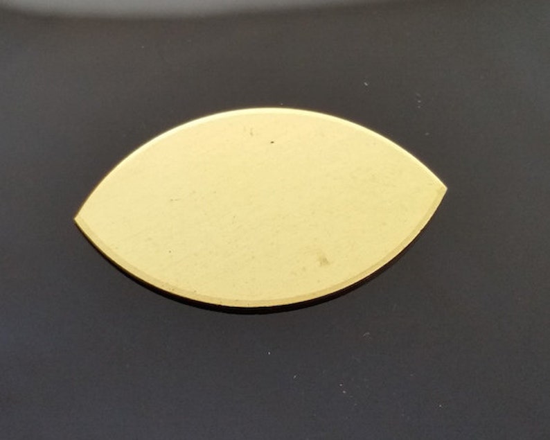 Brass Football / Eye / Leaf / Rugby Ball Shape 20 Gauge Etsy