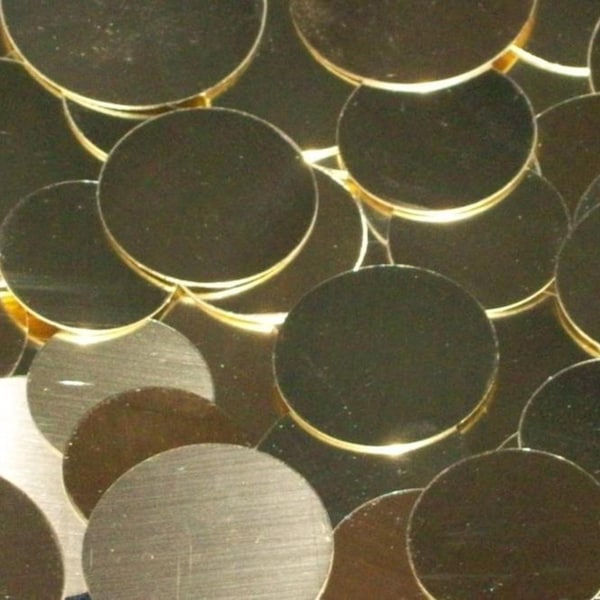 14 Gauge - Brass Disc Stamping Blanks - various sizes: 3" - 3/8" - Use drop down menu to view price, quantities and size