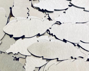 Aluminum Feather Metal Stamping Blanks - 5/8" x 1 5/8" x 16 Gauge - Qty 3, engraving blank, metalsmith blanks, hand stamping blanks *
