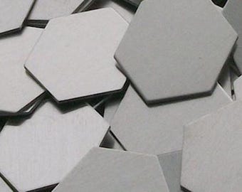 Aluminum Hexagons - 16 Gauge, use drop down menu to choose from 1 1/2", 1 1/4", 1", 7/8", 3/4" or 1/2", USA Made!