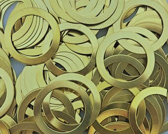 Brass Washers - 1 1/4" X 7/8" X 22 Gauge - All Sales Final
