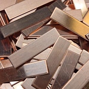 18 Gauge Copper Wrap Ring Blanks: Metal Stamping Strips - Use drop down menu to select size and see quantity, USA Made!