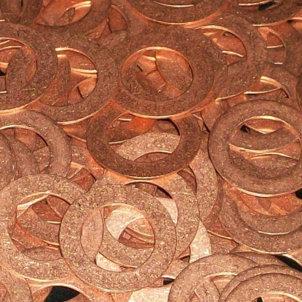 Copper Washers - 22 gauge, metal smith blanks, engraving blanks, embossing blank, enameling blank, hand stamping blank, round blank, Bopper
