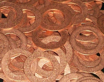 Copper Washers - 18 Gauge, stamping blanks, metal blanks, stamping blanks, Bopper, etching blanks, embossing blanks, washer blanks