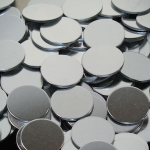 Pewter Disc Stamping Blanks - 18 Gauge - various sizes: 3&quot; - 3/8&quot; - Use drop down menu to view price, quantities and size *