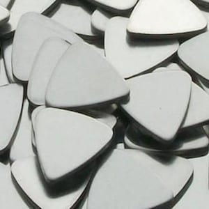 Pewter Stamping Blanks - Guitar Picks - 1&quot; x 1 1/8&quot; - Qty 5, choose 12, 14, 16 or 18 gauge using the drop down menu, USA Made!