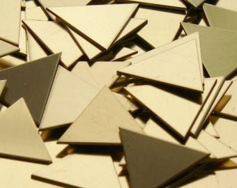 Brass Triangle Blanks - 14, 16, 18, or 20 gauge - various sizes available - USA Made