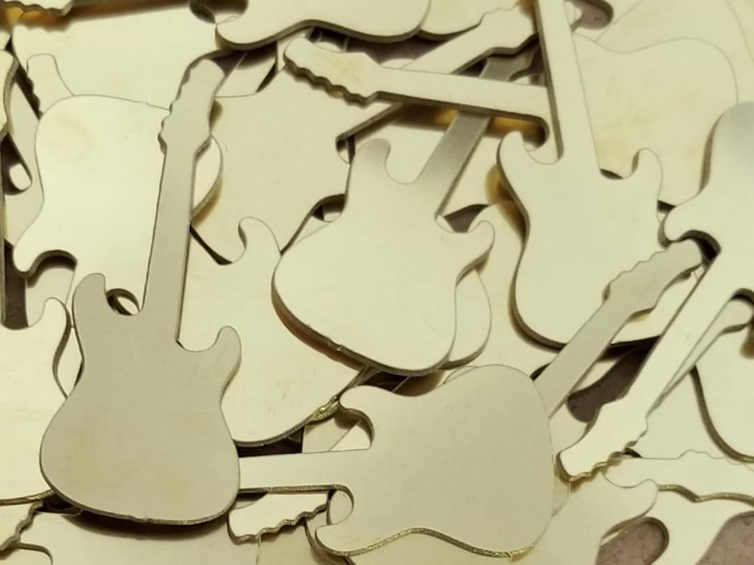 Guitar Stamping Blanks 3/4 X 1 7/8 Qty 3, Music Blanks, Bass Guitar