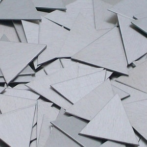 1 - Triângulo plano de prata esterlina em branco - calibre 1 1/4&quot; x 14