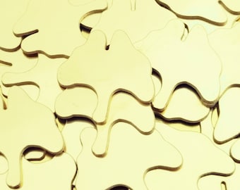 Ginkgo Leaf Blanks - 1" x 1 1/8" x 18 gauge - Qty 3, Japanese ginkgo leaf blanks, choose from brass, bronze or nickel, USA Made!