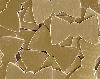 NuGold Fliege - 3/4 "x 1 1/4" - Qty 3, nugold Metall Hand stanzen Rohling, Bopper, Gravur Rohling, Hunde Rohling, Jungen Rohling, Bandrohling
