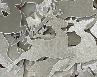 Aluminum Reindeer Ornament Blank - 14 Ga - Qty 5