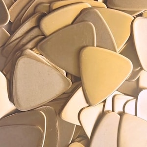 Bronze Guitar Pick Stamping Blanks, 20 Gauge, Qty 5, choose 1" x 1 1/8" or 3/4" x 7/8", use drop down menu to make your selection, USA Made!