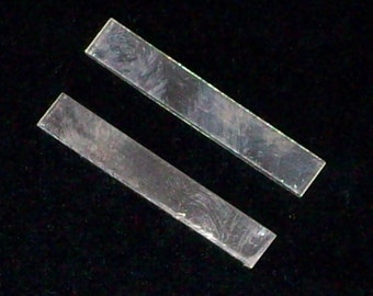 Sterling Silver Tags - 1/4" x 1 5/8" x 14 Gauge - Qty 1, .25" x 1.625", 14 gauge sterling rectangular tags, silver stamping bars