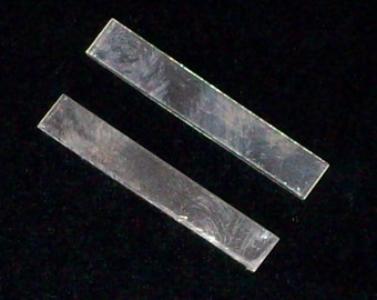 Sterling Silber Tags - 1/4 "x 1 1/2" x 14 Gauge - Menge 2, 0,25 "x 1,5", 14 Gauge Sterling Tags, silberne rechteckige Stanzstangen