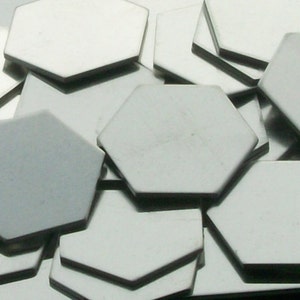 Pewter Hexagons Stamping Blanks - 16 Ga, metal hand stamping blanks, etching blanks, embossing, hexagon blanks, keychain charms