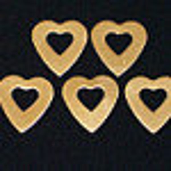 Nu-Gold Heart Washer, stamping blanks, metal stamping blanks, heart cut-out