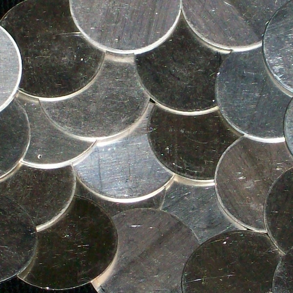 Sterling Silver Discs - 24 Gauge, stamping blanks, metal blanks, stamping supply, disks, metal stamping rounds, Bopper, stamping supplies