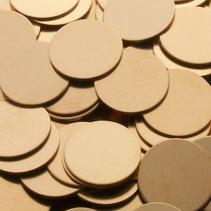 Bronze Disc Stamping Blanks - 18 Gauge - various sizes: 3&quot; - 3/8&quot; - use drop down menu to view price, quantities and sizes