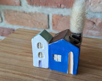 Deep Blue XL ceramic house #9