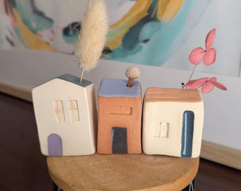 Rustic ceramic house (G H I)