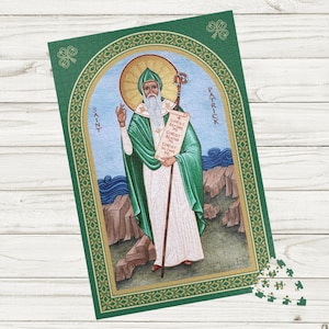 St Patrick Catholic Icon Puzzle, Christian Jigsaw Puzzle