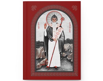St.  Patrick Red Avant-Garde Hardcover Christian Journal, Catholic Gift