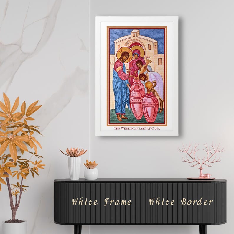 Wedding Feast at Cana Icon, Christian Framed Art - Etsy