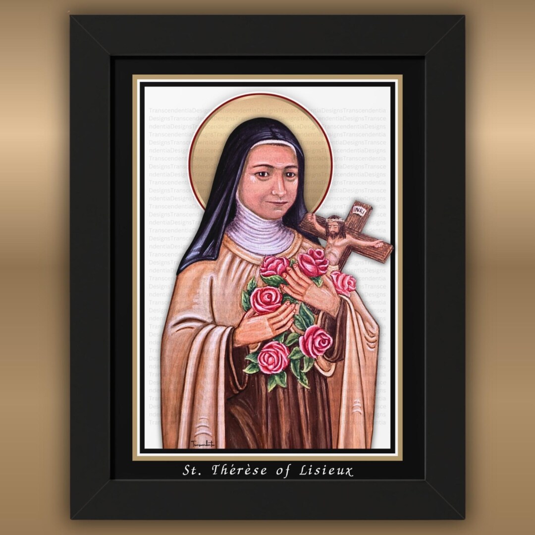 Saint Therese of Lisieux Framed Art, Catholic Wall Art, Christian Home ...