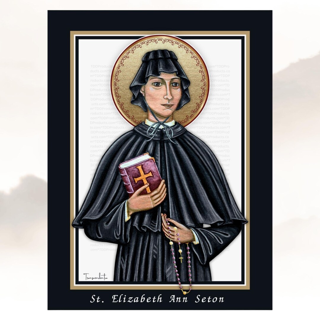 St Elizabeth Ann Seton Poster Print, Christian Wall Art, Religious Icon ...