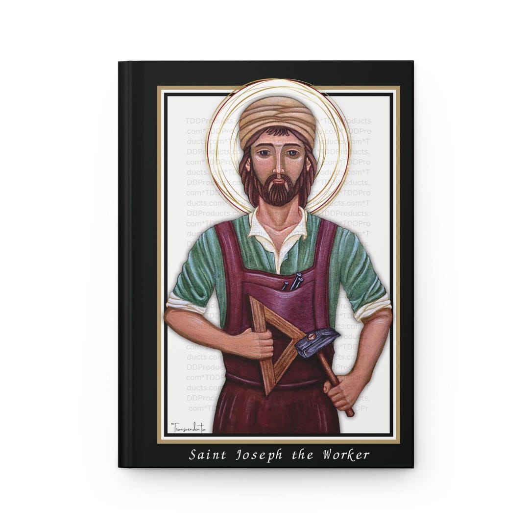 Catholic Journal With Saint Joseph the Worker Religious Icon, Christian ...