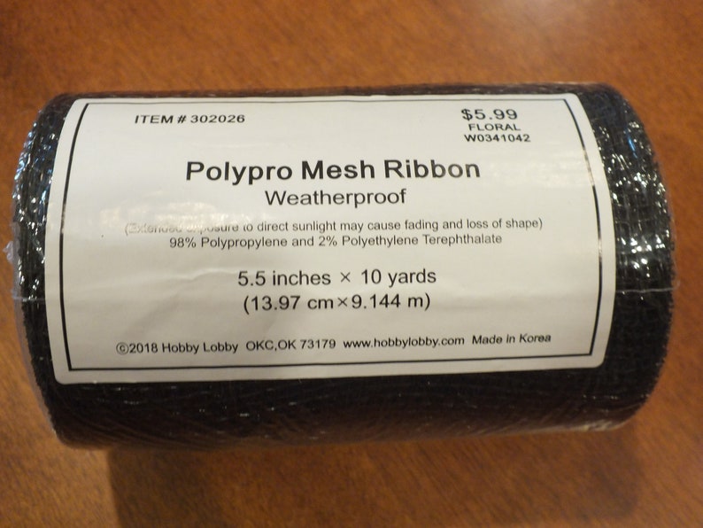 Polyethelyne Ribbon Basic Deco Mesh Ribbon Multi Colors 5.5