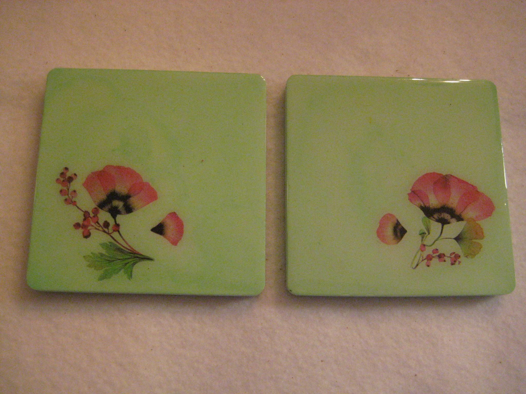 Hand Crafted Set of 2 Resin Crete / UV Resin Coasters Choice Of - Etsy