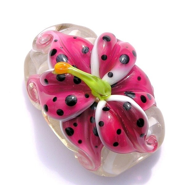 3 DAY SALE - Tutorial- Tiger Lily Lampwork Bead -HappilyEverArtist - 3 DAY SALE