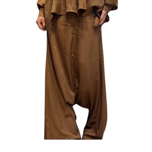 Handmade Cotton Harem Pants: Plus Size Drop Crotch Trousers