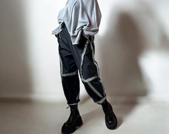 Túnica de punto de algodón natural: vestido largo de jersey con bolsillos