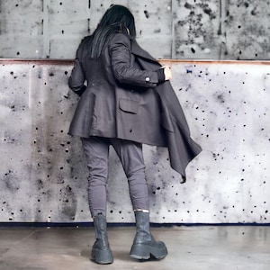 Large size jacket/Deconstructive jacket/Formal Black Jacket/Party jacket