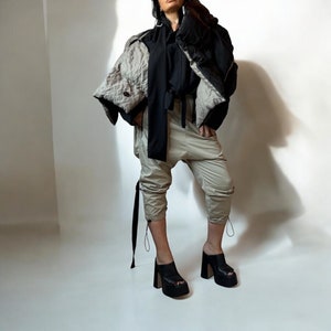 Handmade Two Color Puffer Jacket, Winter Oversized Jacket, Windproof Avant Garde Outerwear
