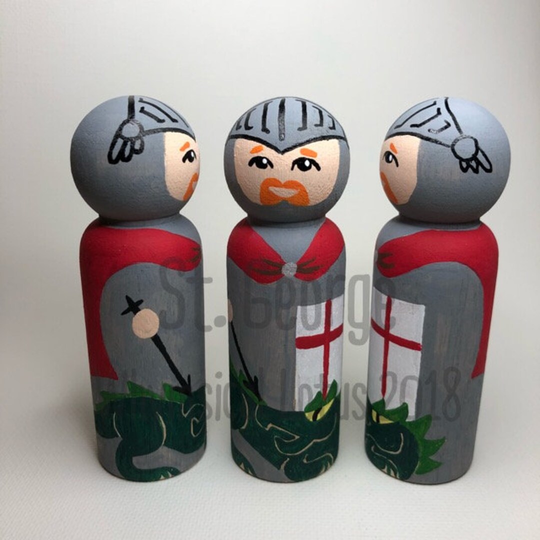 St. Wooden Peg Doll Wooden Pegs Wooden Saint Dolls Peg Dolls Peg