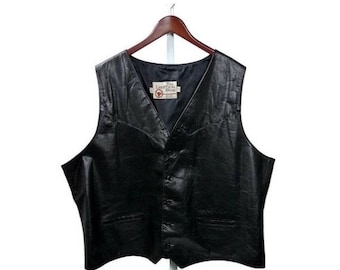Men's leather vest | Etsy