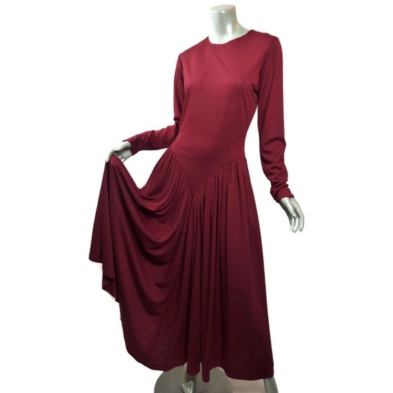 Droopy & Browns Red Smooth Wool Knit Dress UK 14 U