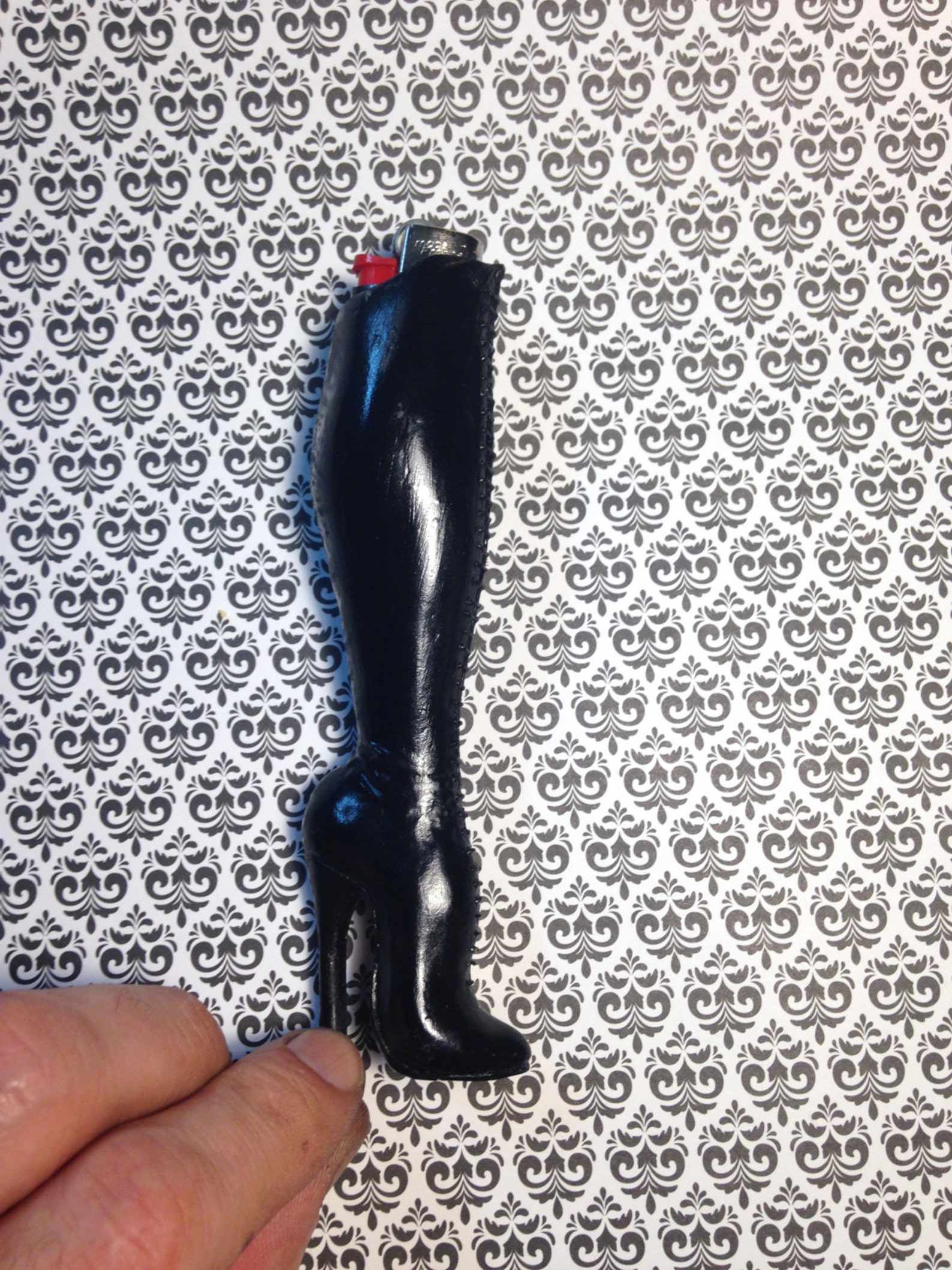 shining boots with lighter