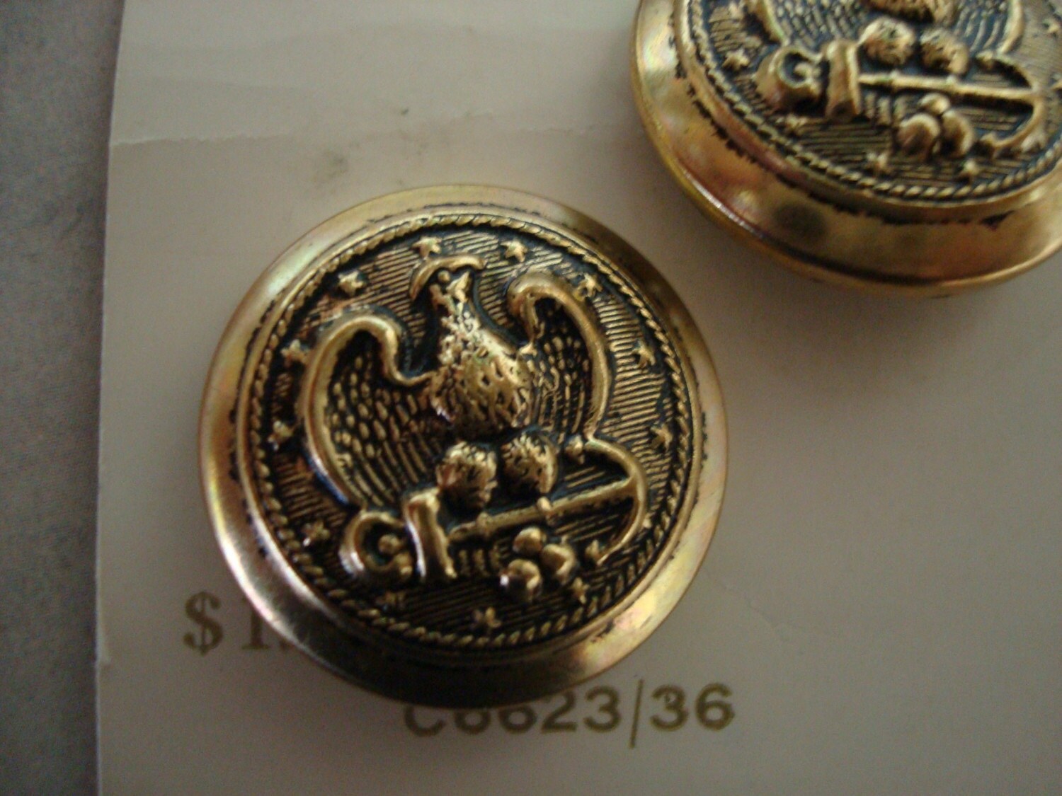 Brass Eagle Buttons Etsy