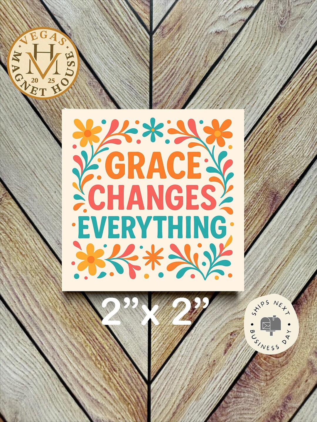 Grace Changes Everything 2x2" Holiday Fridge Decor Etsy