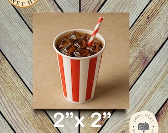 Soda Magnet: 2x2" Decorative Fridge Magnet